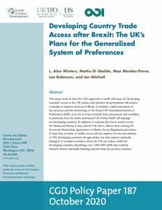 Developing Country Trade Access after Brexit